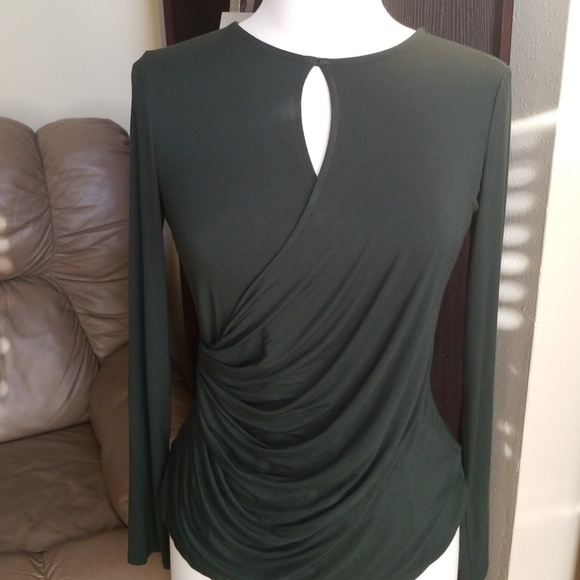Hunter green Cable & Gauge blouse - Picture 1 of 4
